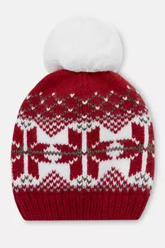 Шапка из шерсти с узором в скандинавском стиле