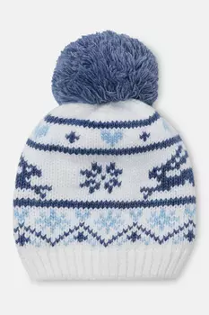 Шапка из шерсти с узором в скандинавском стиле