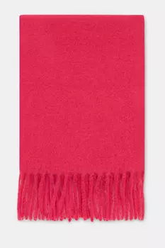 Шарф с добавлением шерсти и бахромой