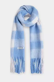 Шарф в клетку с бахромой