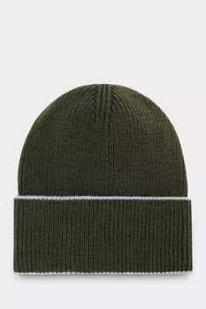 Шерстяная шапка с отделкой