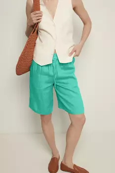 Шорты изо льна на резинке