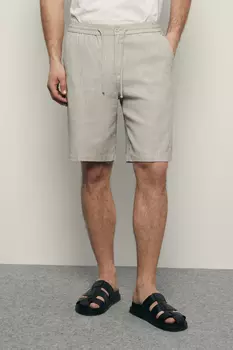 Шорты на резинке с добавлением льна