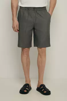 Шорты на резинке с добавлением льна