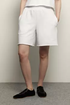 Шорты на резинке с необработанными краями