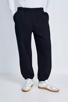 Спортивные брюки широкого кроя на высокой посадке