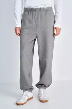 Спортивные брюки широкого кроя на высокой посадке