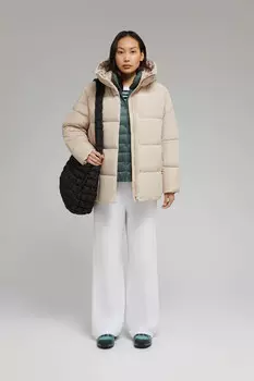 Стеганая куртка с капюшоном