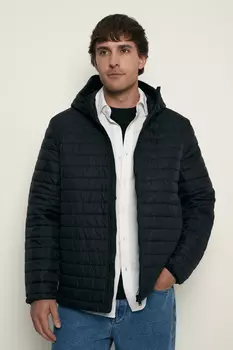 Стеганая куртка с капюшоном