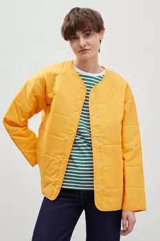 Стеганая куртка с v-образным вырезом