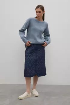 Стеганая юбка А-силуэта