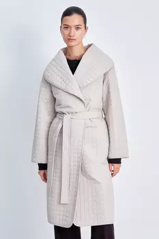 Стеганое пальто прямого кроя