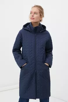 Стеганое пальто женское