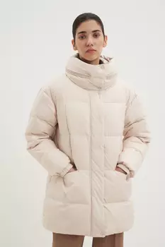 Стеганый пуховик oversize силуэта