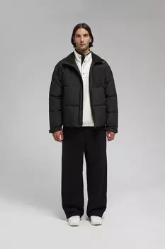 Стеганый пуховик с натуральным пухом