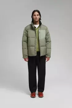 Стеганый пуховик с натуральным пухом