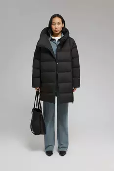 Стеганый пуховик с натуральным пухом