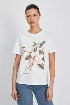 Свободная футболка с принтом