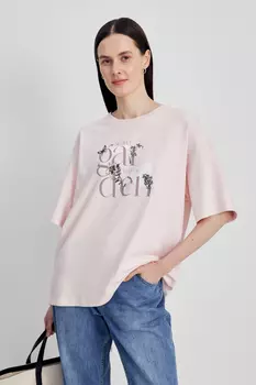 Свободная футболка с принтом