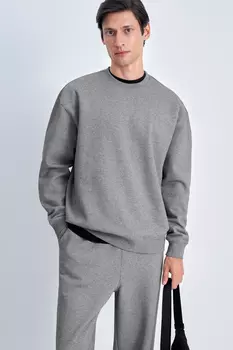 Толстовка из хлопка свободного кроя