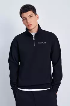 Толстовка на молнии с воротником-стойкой