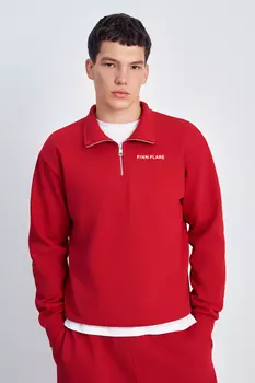 Толстовка на молнии с воротником-стойкой