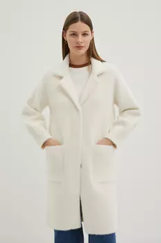 Трикотажное пальто-кардиган с добавлением вискозы