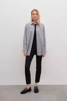 Трикотажные брюки-дудочки