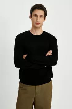 Трикотажный мужской джемпер с длинным рукавом