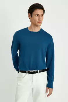 Трикотажный мужской джемпер с длинным рукавом