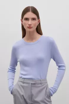 Трикотажный женский джемпер с длинным рукавом