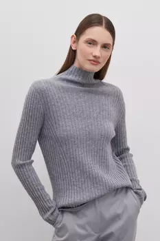 Трикотажный женский джемпер с длинным рукавом