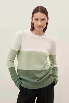 Трикотажный женский джемпер с длинным рукавом