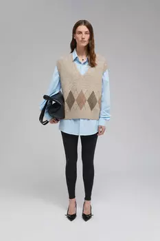 Трикотажный жилет с шерстью