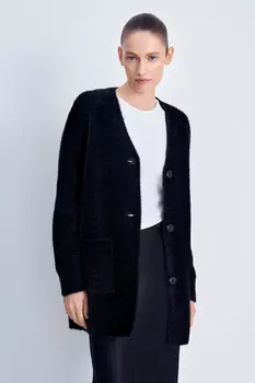 Удлиненный кардиган с карманами