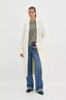 Удлиненный кардиган с поясом