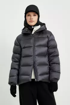 Удлиненный пуховик полуприлегающего силуэта