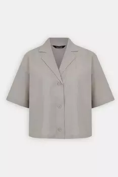 Укороченная блузка из хлопка и льна