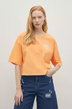 Укороченная футболка из хлопка