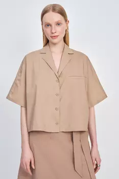 Укороченная рубашка с v-образным вырезом