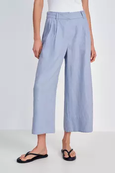 Укороченные брюки изо льна