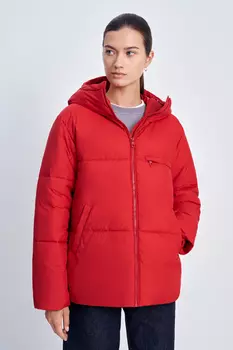 Утепленная куртка прямого кроя