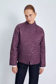 Утепленная куртка прямого силуэта