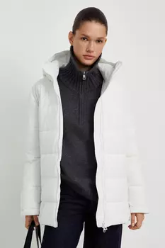 Утепленная куртка прямого силуэта