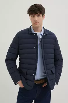 Утепленная куртка прямого силуэта