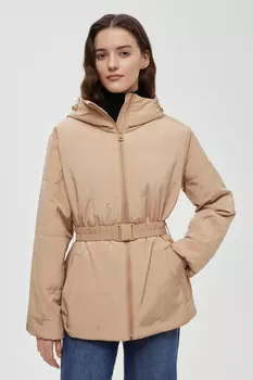 Утепленная куртка с эластичным поясом