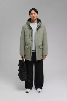 Утепленная куртка с капюшоном