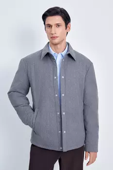 Утепленная куртка с отложным воротником