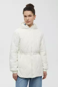 Утепленная куртка с поясом на кулиске