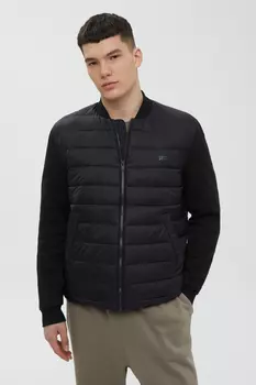 Утепленная куртка с трикотажными рукавами